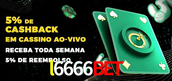 Promoções do cassino ao Vivo l6666bet